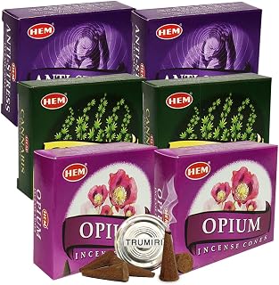 Opium Cannabis Anti Incense Cones & Holder Bundle Variety Pack from Hem Trumiri Insense Insence