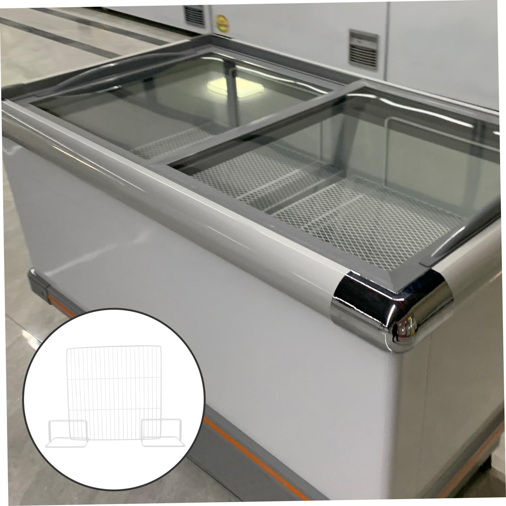 TOPBATHY Divisor de Alambre de Hierro para Congelador, Separador de Refrigerador, Fácil de Instalar y Quitar, Adecuado para Supermercados y Ahorrar Espacio en Almacenamiento