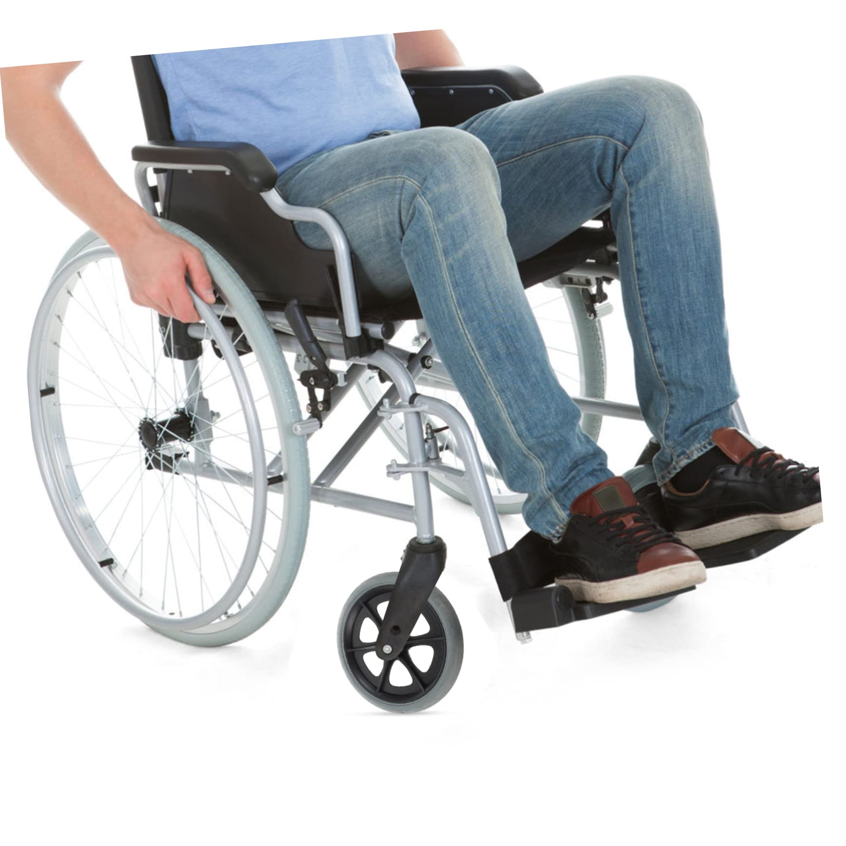 Ruedas de Repuesto para Silla de Ruedas Delanteras 4 Piezas | Abs Pvc Acero, Rodaje Silencioso y Resistente al Desgaste, Uso Interior y Exterior