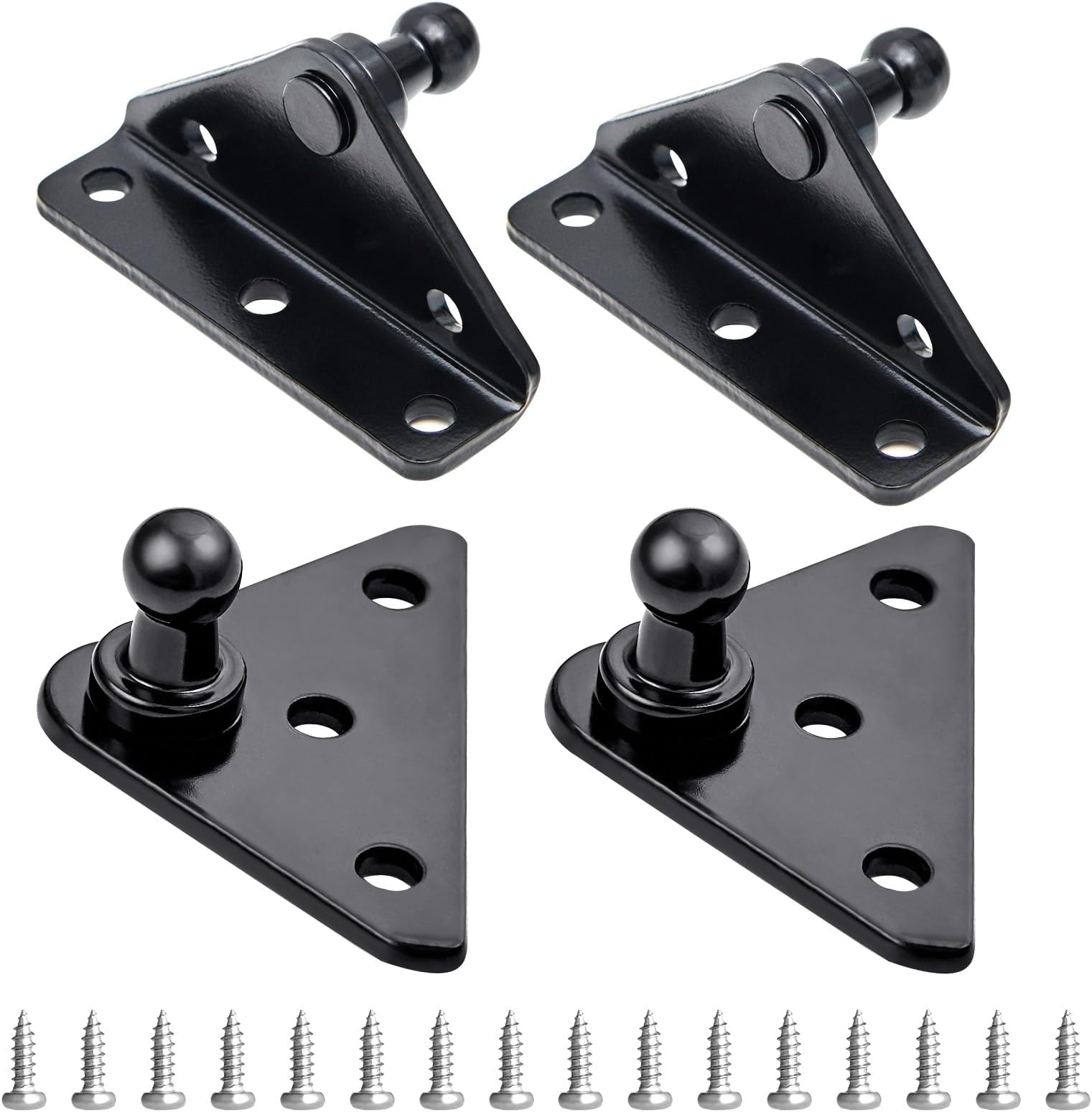 HUOPO 10MM Ball Stud Mounting Bracket for Gas Struts Shocks Spring Lift Support Prop, Black 4PCS