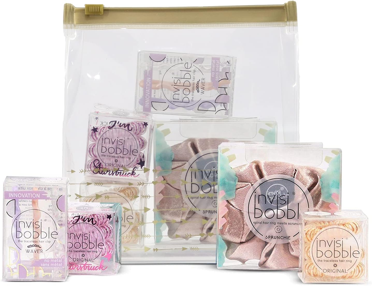 Invisibobble Pouch of Awesome Pack with 4 special limited edition Collections