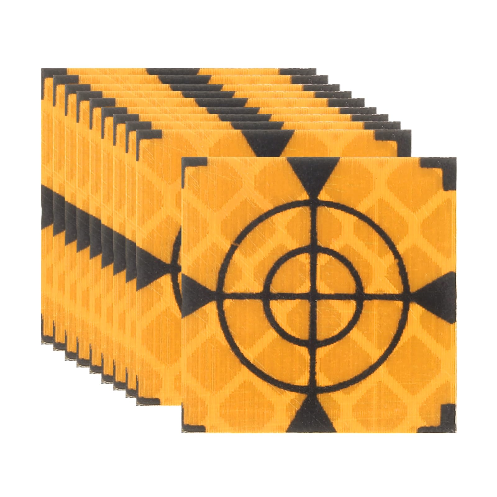 PATIKIL Survey Reflector Target (20x20mm, Yellow)(100 Pcs) Self-Adhesive Reflective Sheet Surveying Target Mark Tape, Suit for Total Station/Ship Inspection/Tunnel Measure