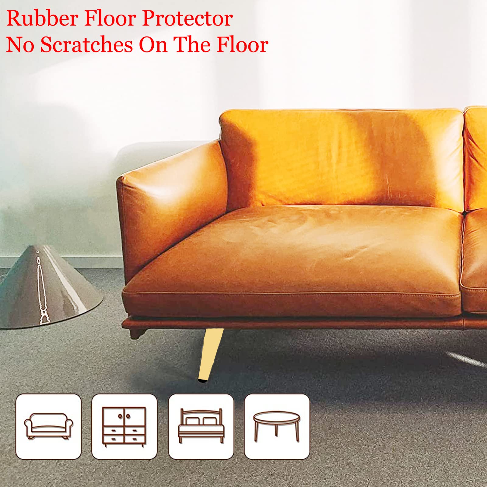 SRHIMEOS Pieds de Meubles en Métal, Lot de 4 Pieds De Table en Fer avec Vis,Remplacement Pieds De Lit Métallique pour Canapé Chaise Cabinet Fauteuil Armoire, Doré (Gold 45cm/17.71in)