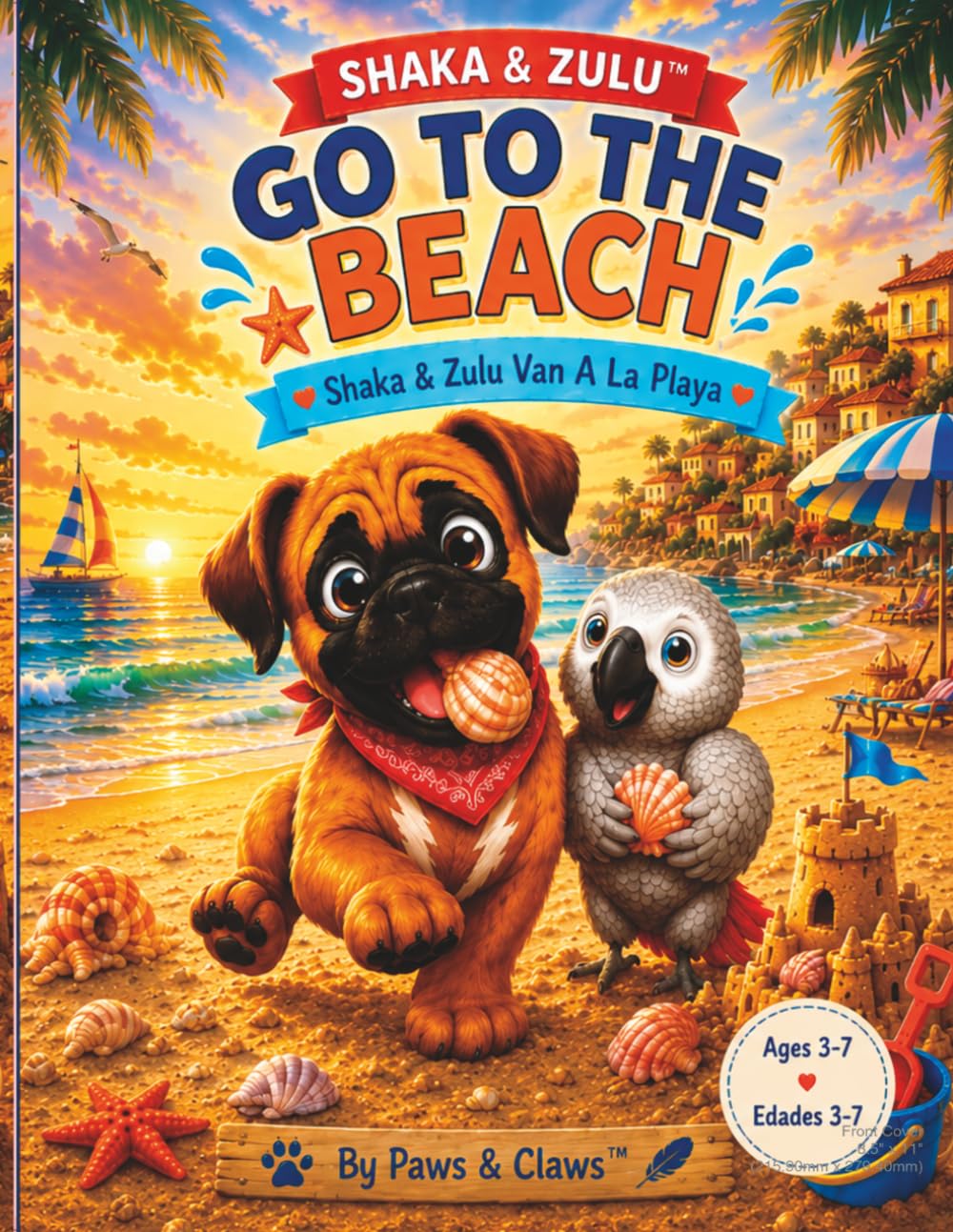 Shaka & Zulu™ Go To The Beach / Vamos A La Playa: A Bilingual English & Spanish Beach Adventure for Kids Ages 3-7 (Shaka & Zulu Adventures)