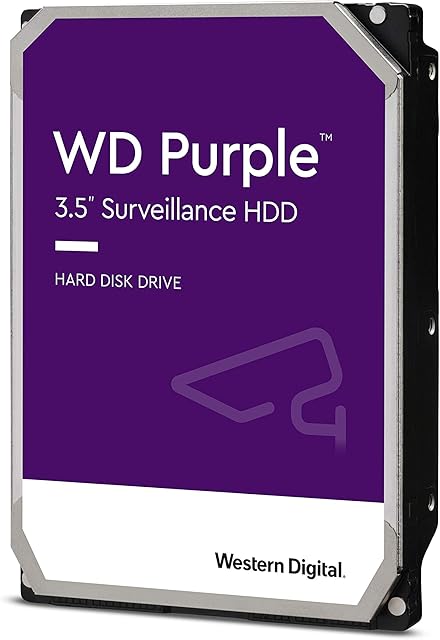 Western Digital Purple 4TB Surveillance 3.5 Inch SATA 6 Gb/s Hard Disk Drive with Allframe 4K Technology - 180TB/yr, 64MB Cache, 5400rpm - WD40PURZ