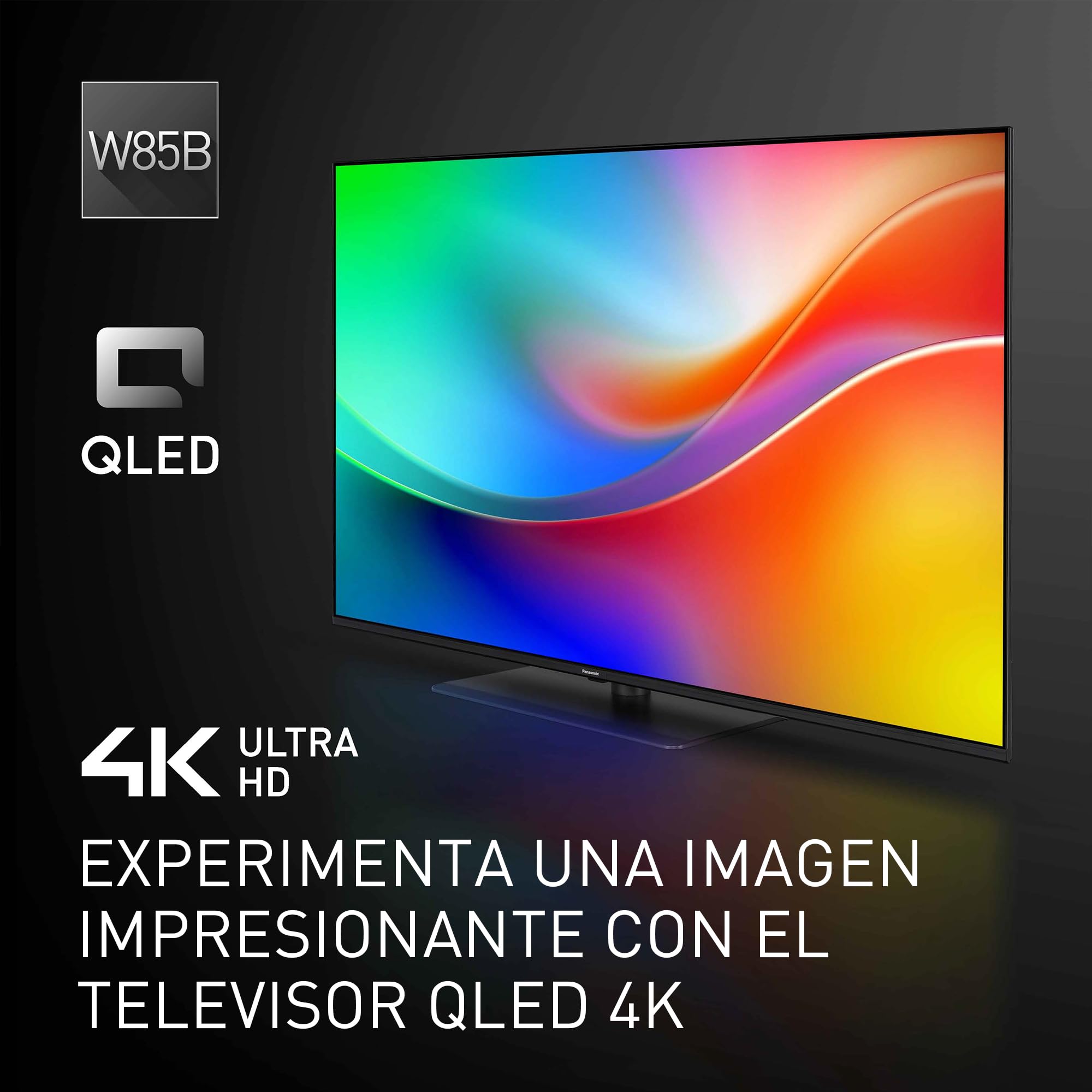 Panasonic Premium TV-43W85BEZC, Serie W85B, 43 Pulgadas, Smart TV 4K Ultra HD QLED, 120 Hz, Fire TV, Dolby Vision y Atmos, Modo Juego Extremo, Compatible con Alexa, Apple, Bluetooth, Negro