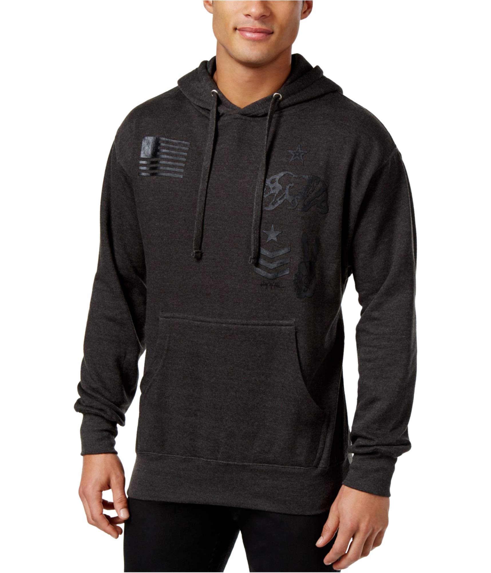 RING OF FIRE Mens West Coast Patches Hoodie Sweatshirt, Grey, Small at  Amazon Men's Clothing store