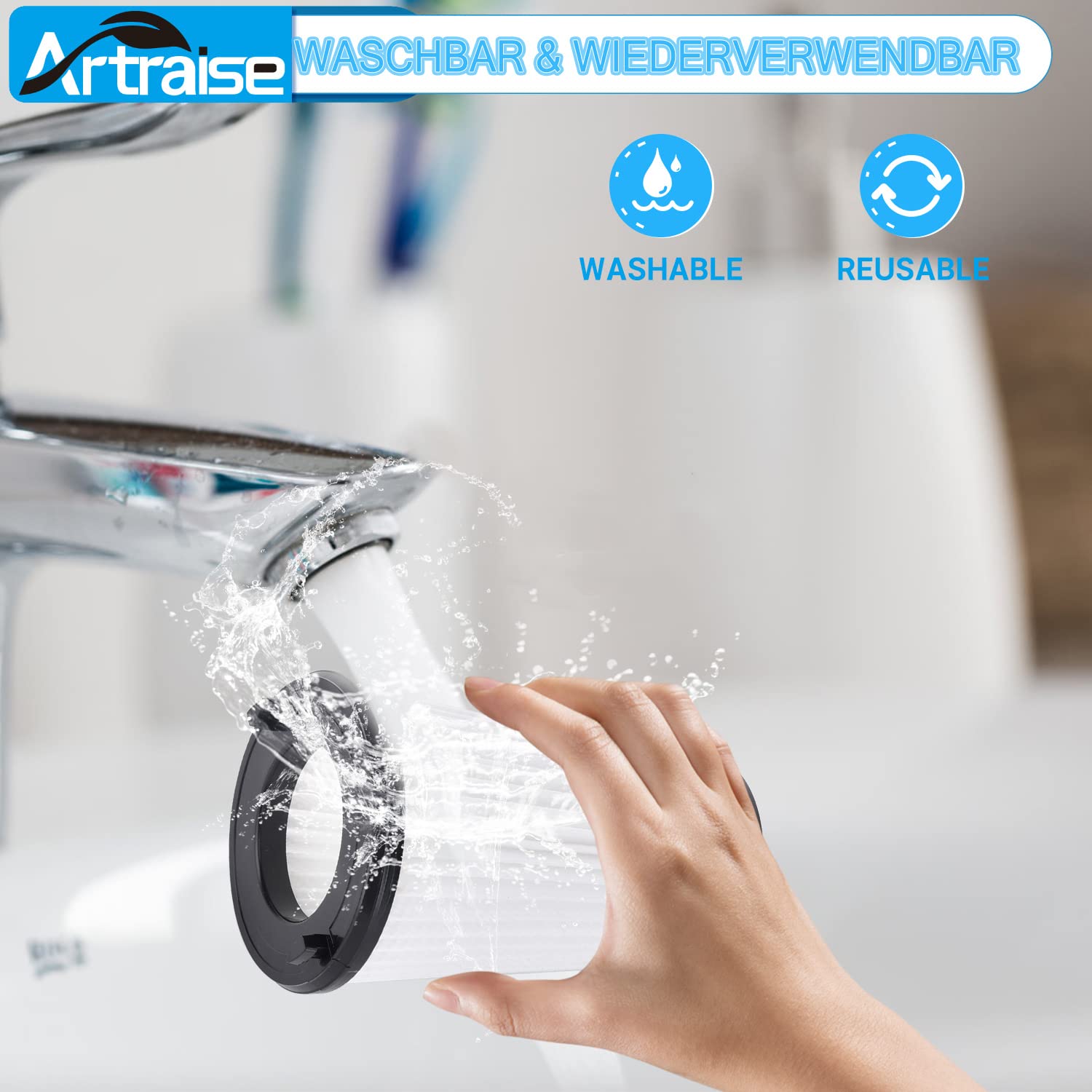 Artraise CX7 Filter für AEG 8 Stück Ersatzfilter Flexibility für AEG CX7-2 | CX7-2-45an CX7-2-s360 CX7-2-45mö & QX8 Animal Ergorapido Artikelnummer AEF150 akkustaubsauger zubehör