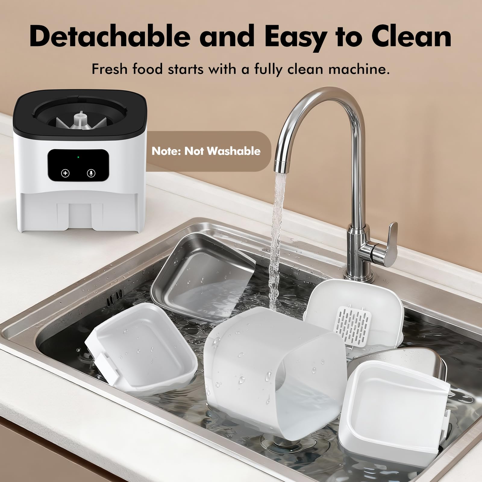 Comedero automático para gatos para 2 gatos, 6L/25 tazas, gran capacidad, WiFi, comedero para mascotas con 2 cuencos de acero inoxidable, doble fuente de alimentación, control por aplicación