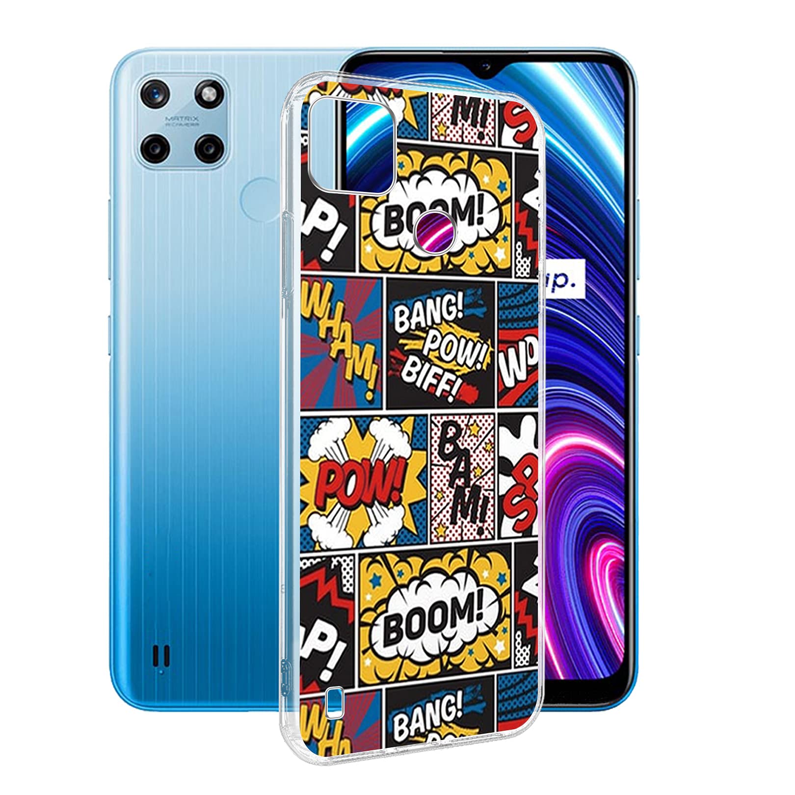 DQG per Realme C25Y Custodia, Nero Ultrasottile Silicone Case TPU Shell