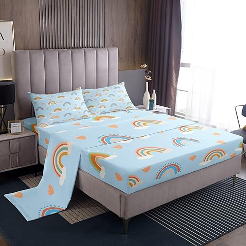 Miniatura 17 de jejeloiu Cow Skull Bed Sheets Set Twin Size Kids Longhorn Skull 3 Pieces Sheet with 16 Inch Deep Pockets for Boys Girls Teens Western Desert Bedding