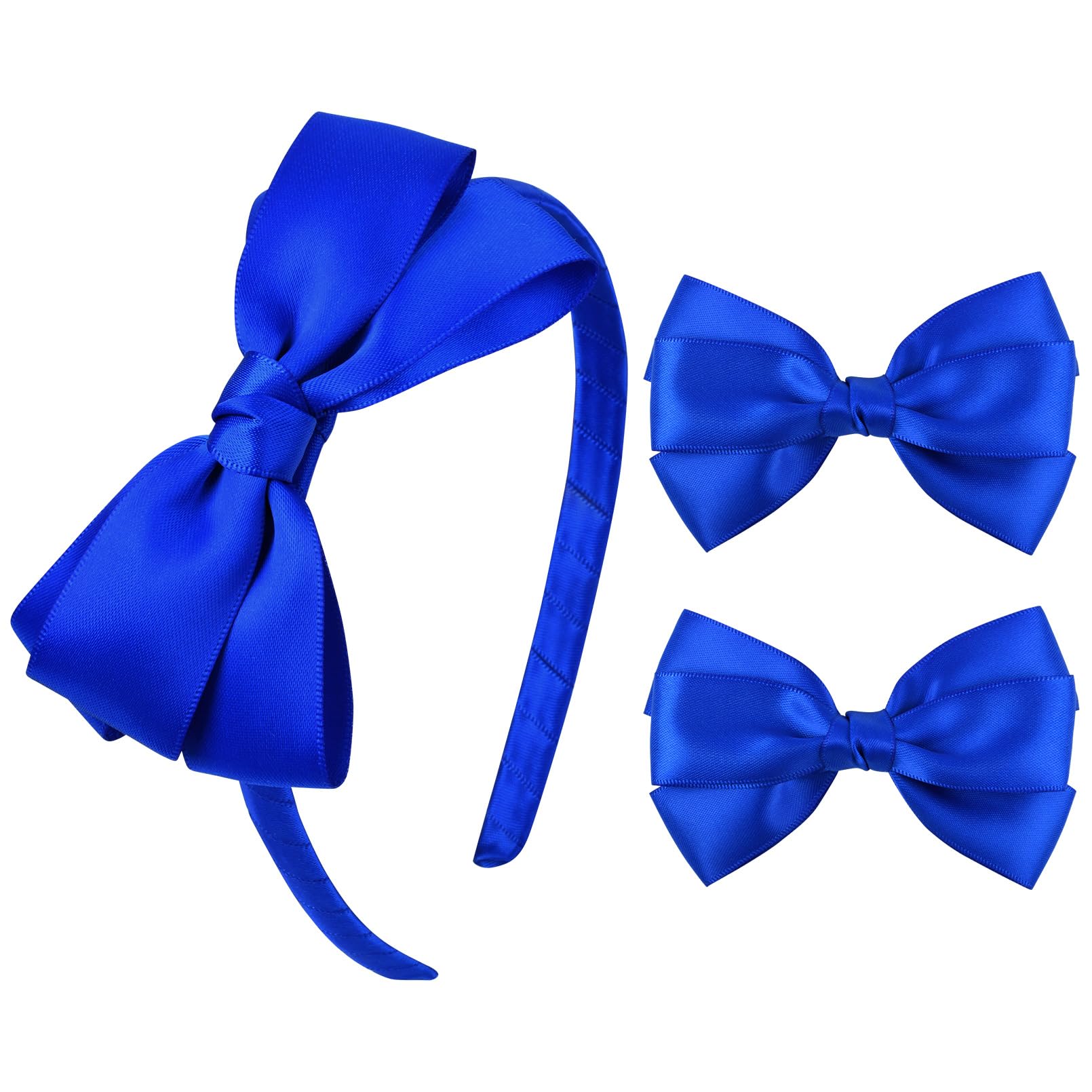 Royal Blue Velvet Oversized Bow Headband Royal Blue Velvet Headband - Etsy main image 2