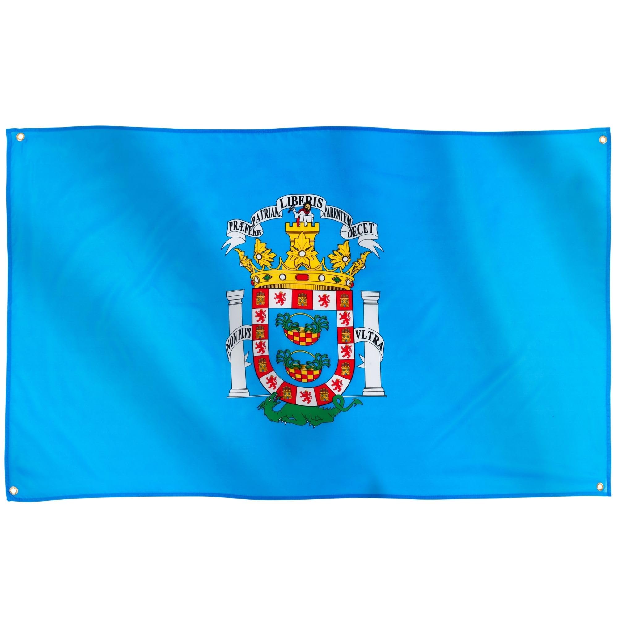 Runesol Melilla Flag, 91x152cm, 3ft x 5ft, 4 Grommets, Eyelet In Every Corner, Rusadir, Melilha, Premium Flags, Inside