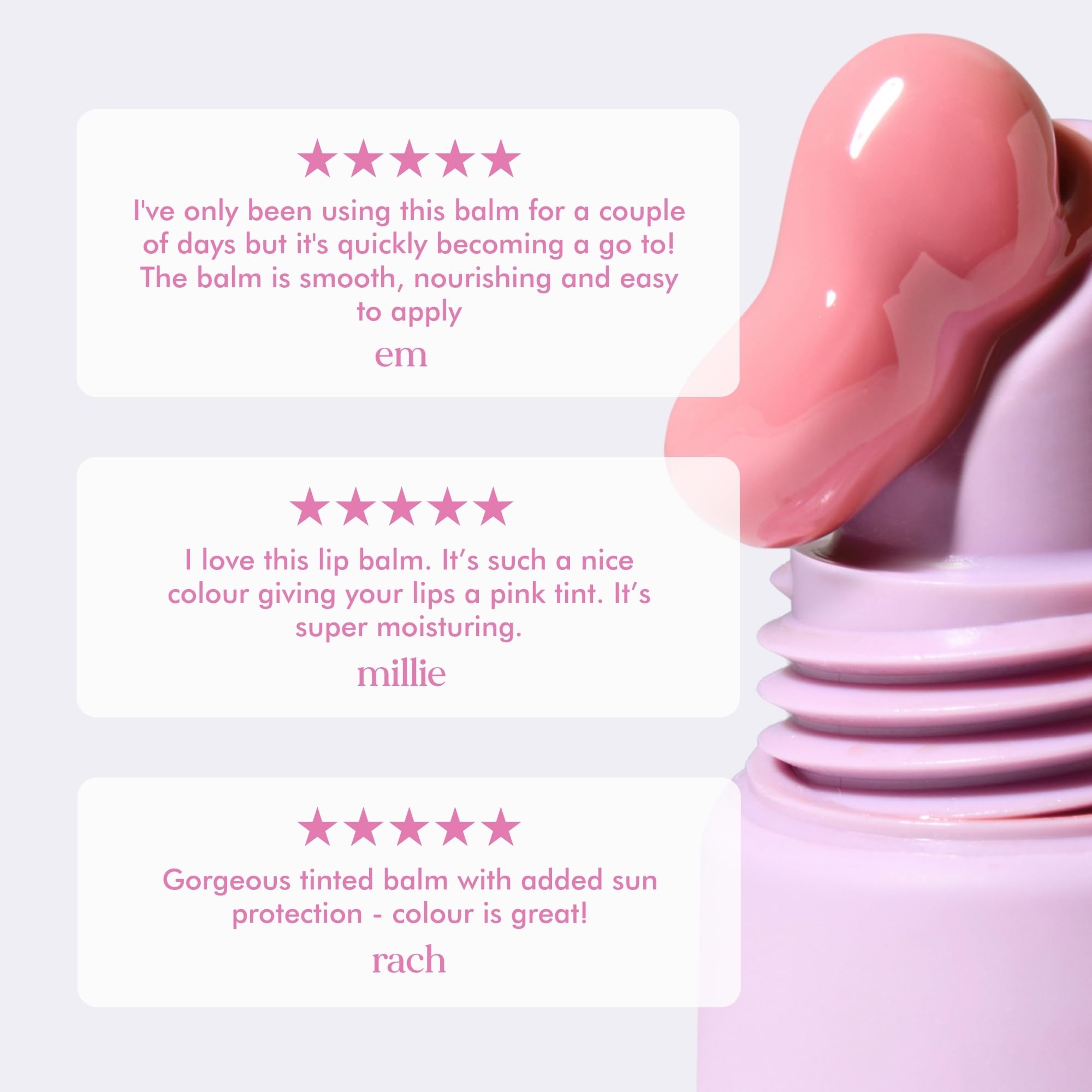 The One Tinted Lip Balm SPF 50 - Pink by Hello Sunday for Women - 0,5 oz Balm do ust