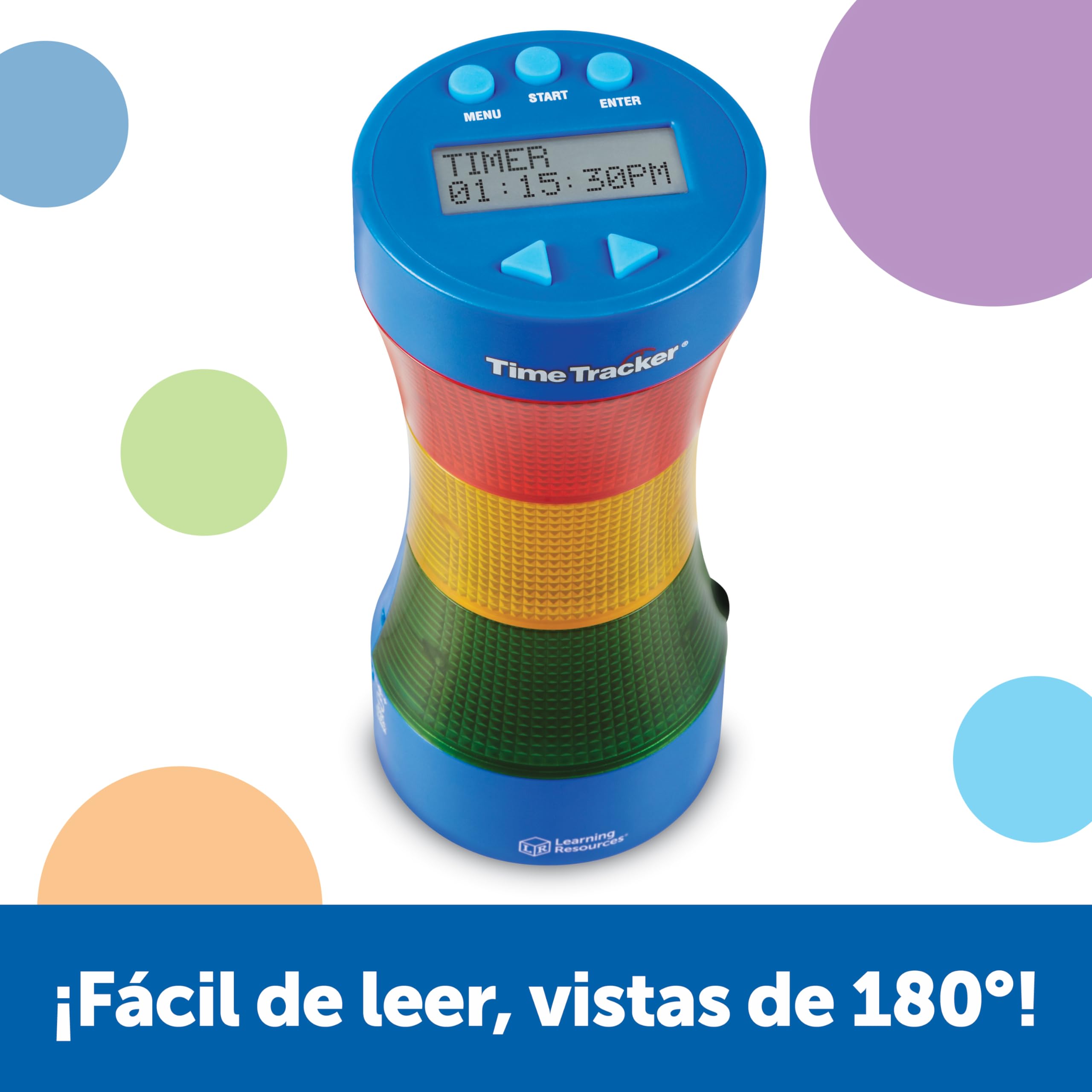 Learning Resources Temporizador Visual Infantil – Time Tracker 2.0 con Luces y Sonidos – Gestión de Rutinas y Tareas – 3+ Años – para Aula y Hogar