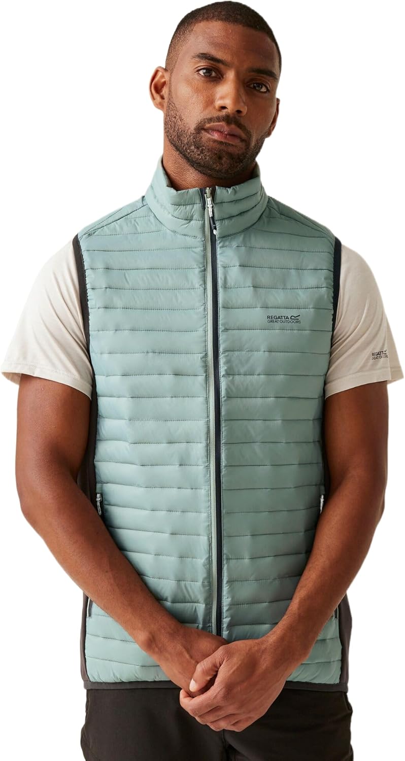 Regatta Anderson Men's Hybrid Sleeveless Vest, Glacier / Ash, M, Glacier/Ash, M