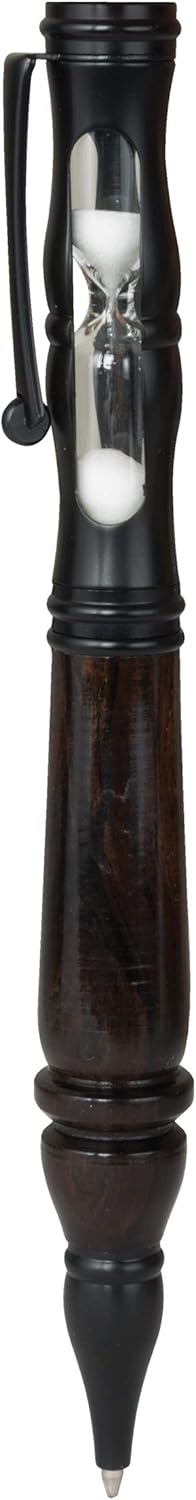 WOODRIVER Project Kit - Hourglass Twist Ballpoint Pen Kit - Flat Black Pearl