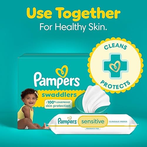 Miniatura 221 de Pampers Swaddlers - Pañales desechables muy suaves para bebé talla 3, 136