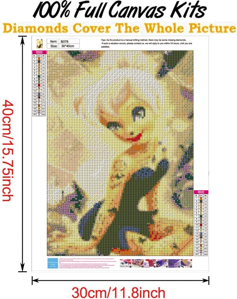 DIY 5D Diamond Painting Kits, Full Drill Diamond Painting with New Upgrade Toolkit, Perfect for Parent Child Activity and Child Gift（Princess,12x16inch）