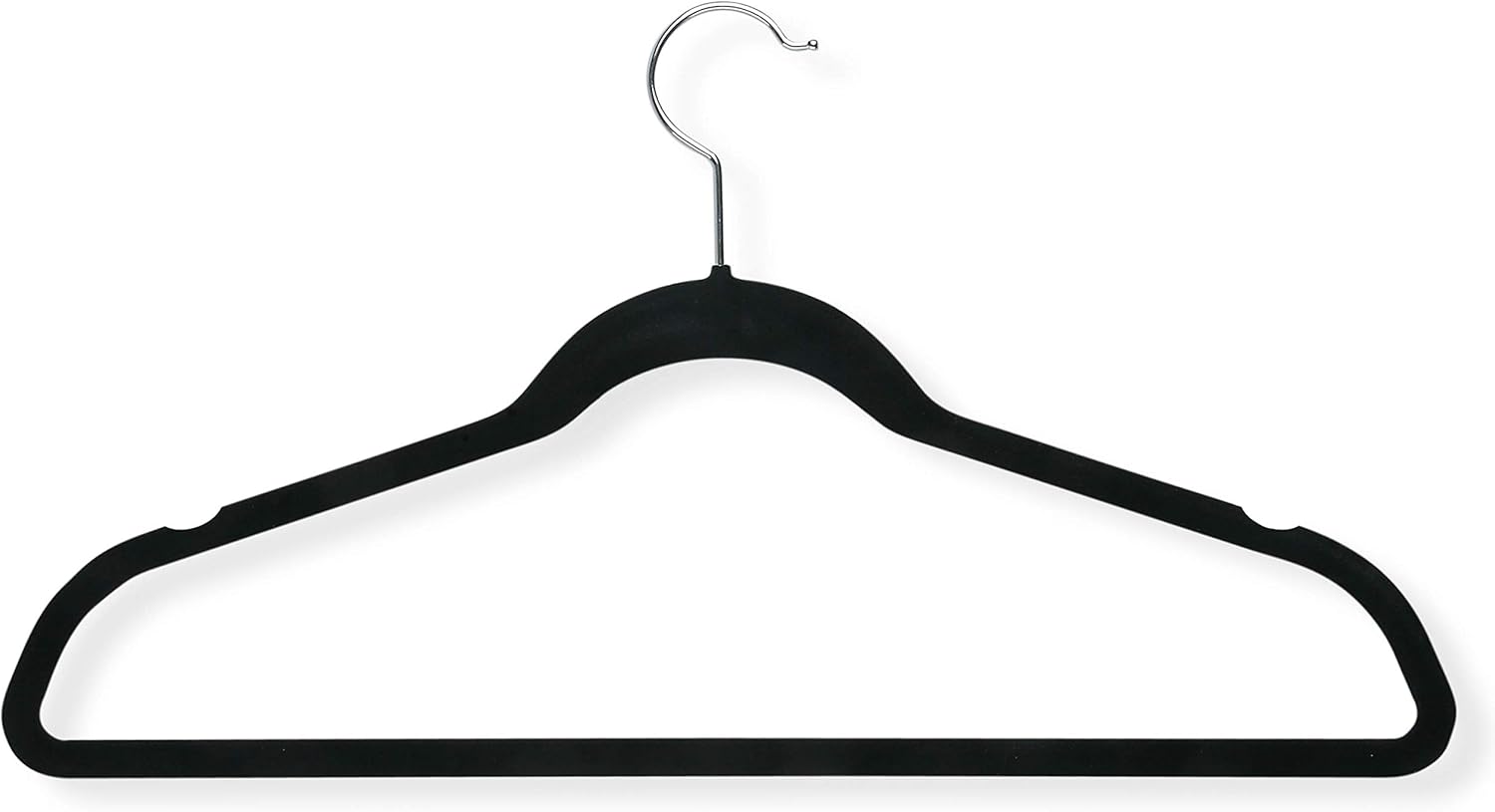 Honey-Can-Do HNG-01884 Thin Non-Slip Velvet Hangers, Black, 50-Pack