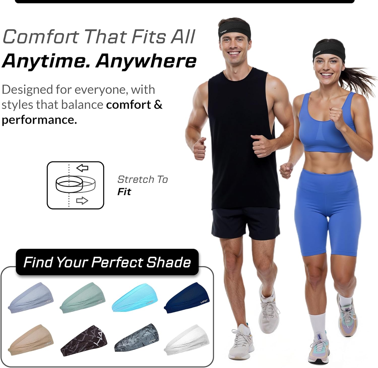 Halo Headband AIR Series-Bandit - 4" Wide Pullover Sweatband for Men and Women- Keeps Hair in Place and Sweat Off Your Face - Image 7