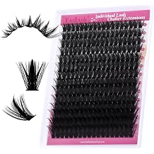 FADLASH Manga Lash Clusters With Spikes 60D Cur 8-16mm Individual Fluffy Anime Eyelash Extensions Reusable for Suitable for Beginners