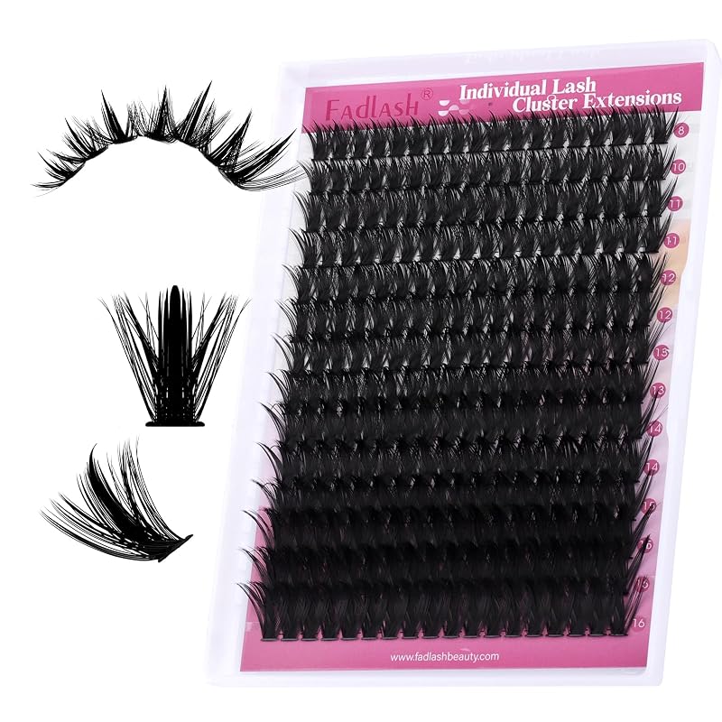 Cílios Postiços em Tufo FADLASH Manga com Pontas, Curvatura D, 8–16 mm