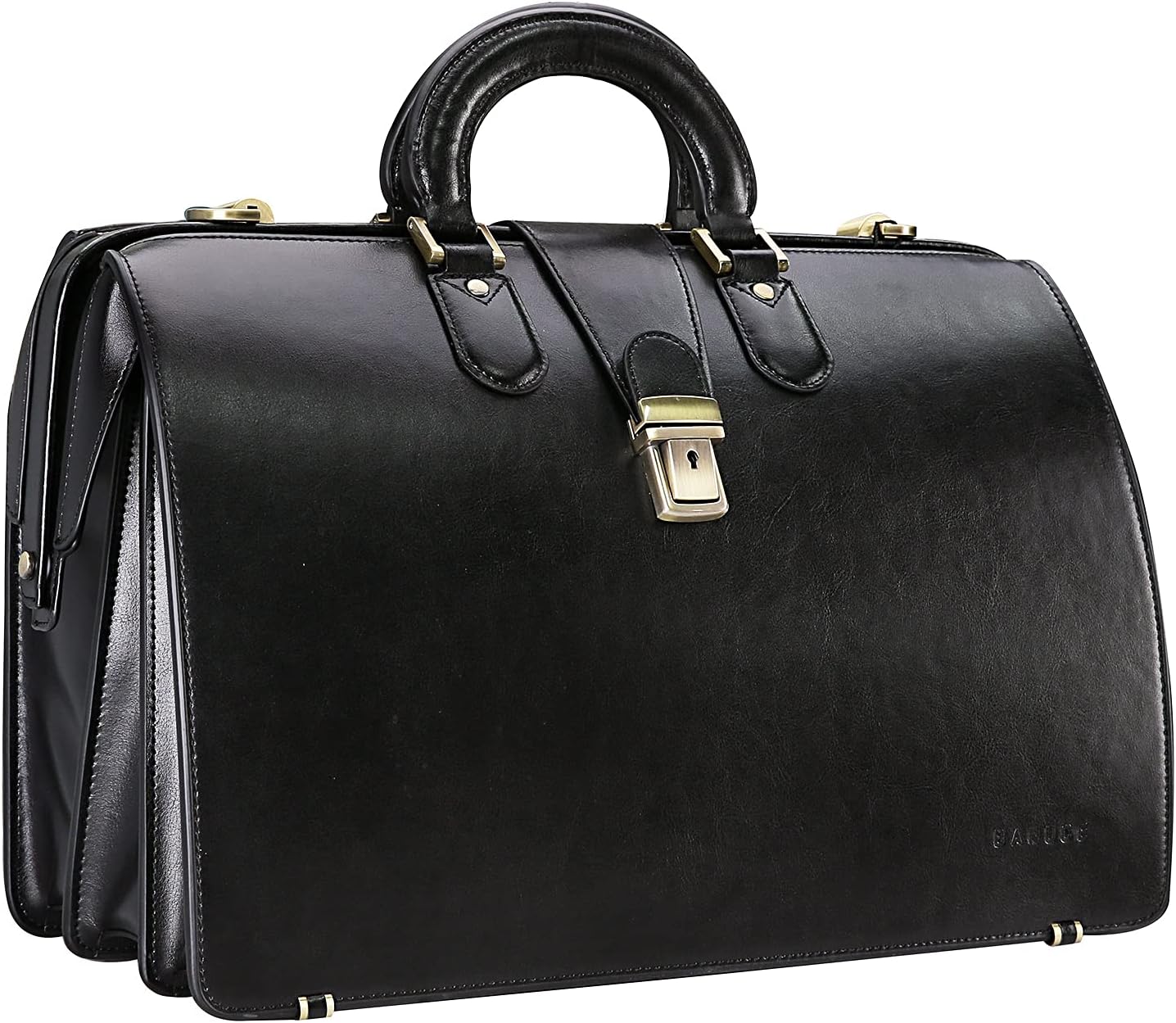Banuce Leather Doctor Bag for Men Lawyer Briefcase Fits 15.6 inch Laptop