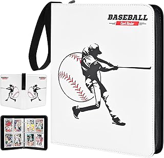 ProCase 4-Pocket Baseball Card Binder Fits 440 Cards, Sport Trading Card Album Book with 55 Sleeves for Baseball Colletible Card Holder -Medium