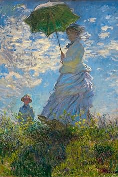 Laminated Claude Monet Poster Woman With A Parasol Madame And Her Son Impressionist Print Canvas Poster Dry Erase Wall Art 12x18