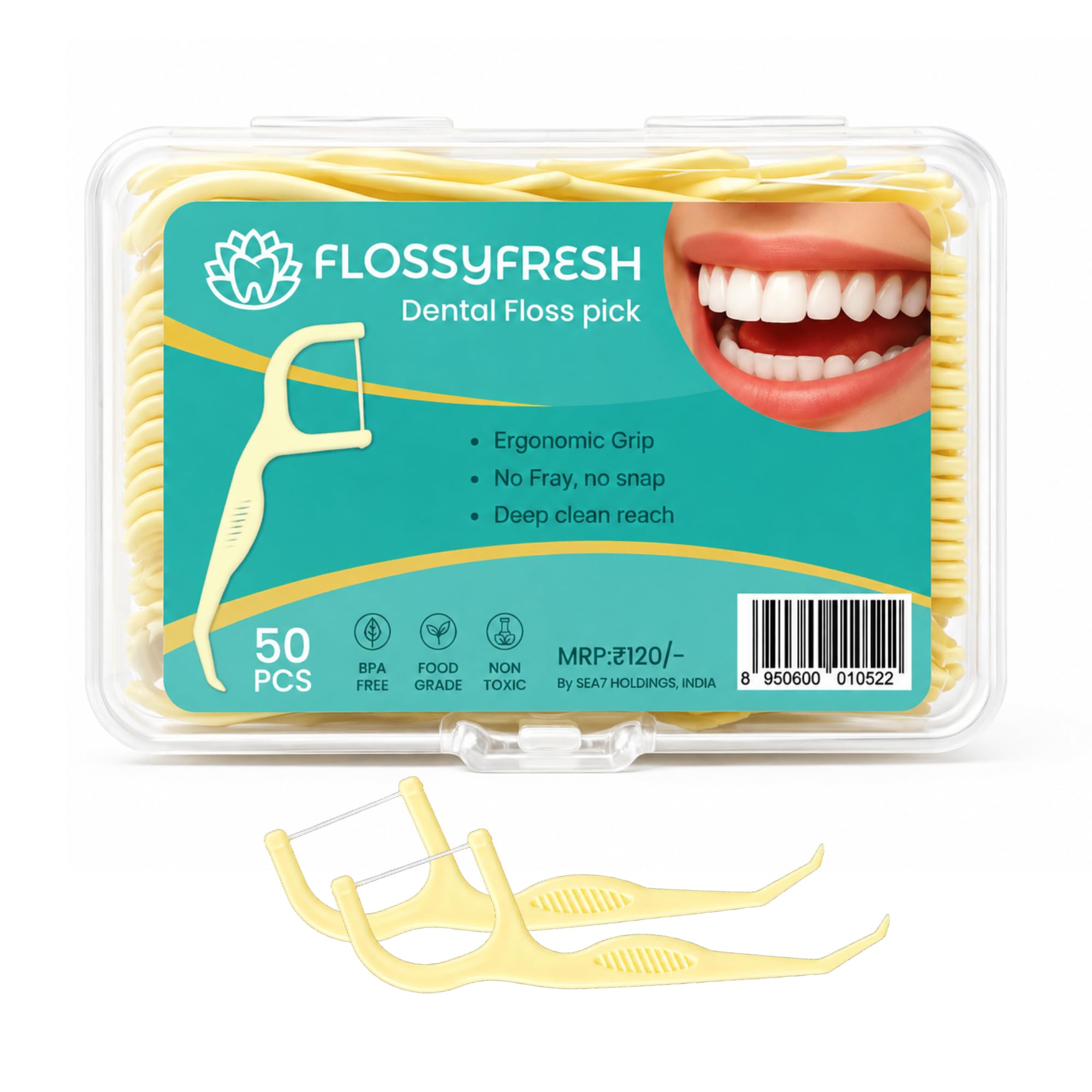 3 in 1 FlossyFresh Dental Floss Picks for Tooth Cleaning Fresh Dental Floss Toothpick Cleaners, Oral Care Teeth Flossing Thread Toothpicks Stick Set for Fresh and Healthy Gums (50pcs)-image-40