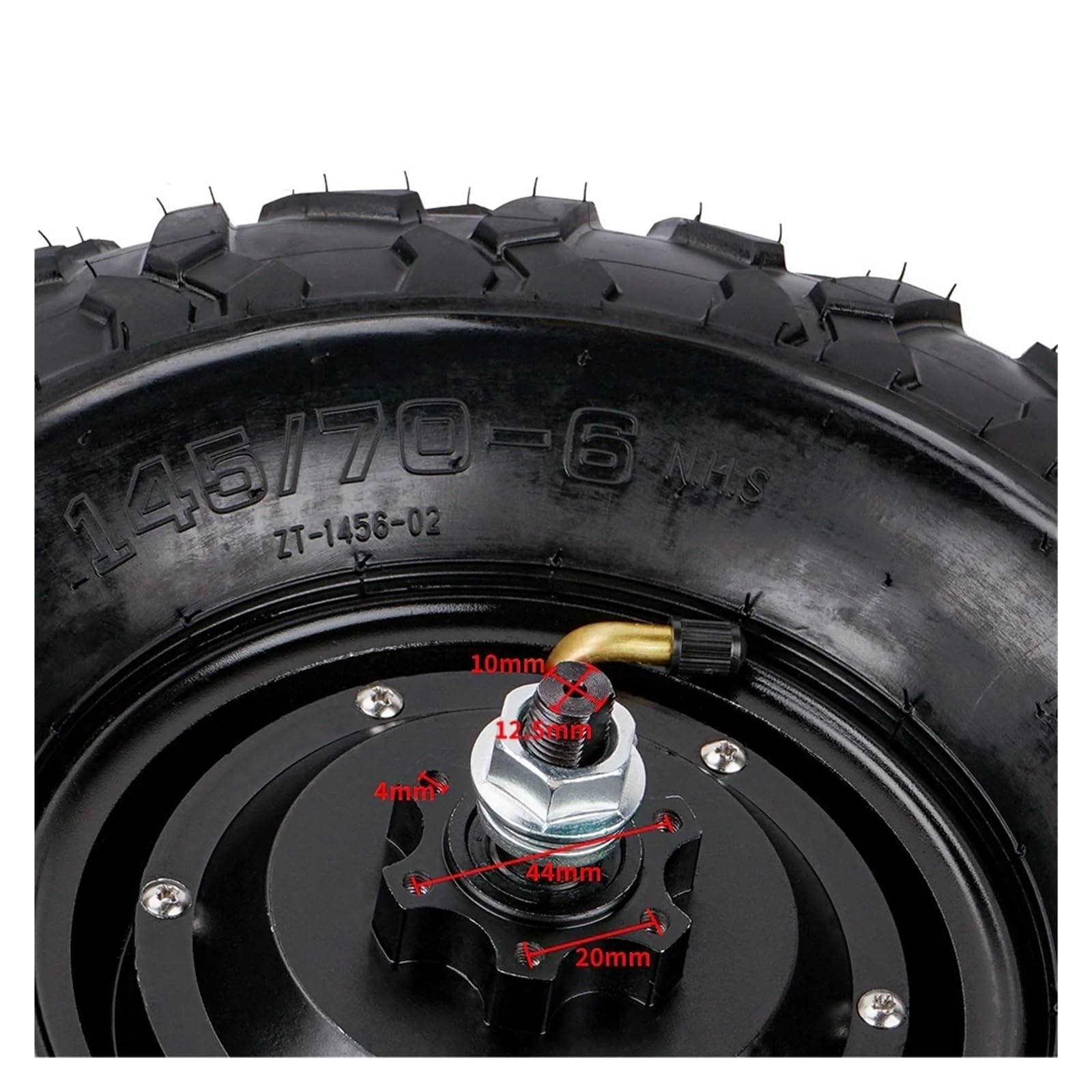 Kit De Brouette Électrique Tout-Terrain À Couple Élevé avec Moteur Moyeu Engrenages sans Balais, 14,5 Pouces, 24 V/36 V/48 V, 250 W/350 W/500 W