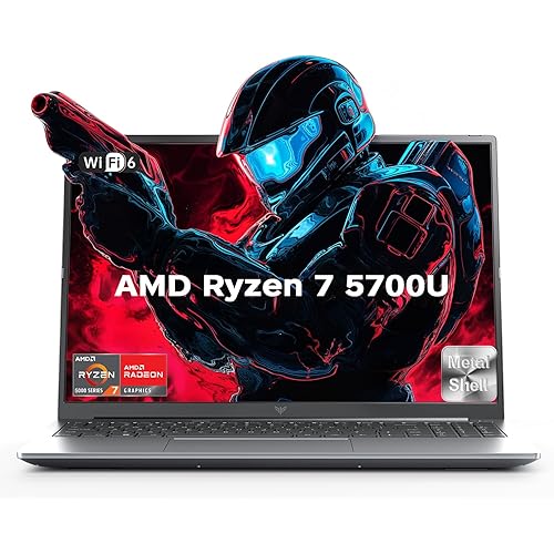 2026 Gaming Laptop, 15.6" FHD IPS Display, AMD Ryzen 7 5700U (Beat Intel i7-1255U,Up to 4.3GHz), AMD Radeon Graphics, 16GB DDR4 RAM, 512GB PCIe SSD,Numbers Keyboard with NumPad