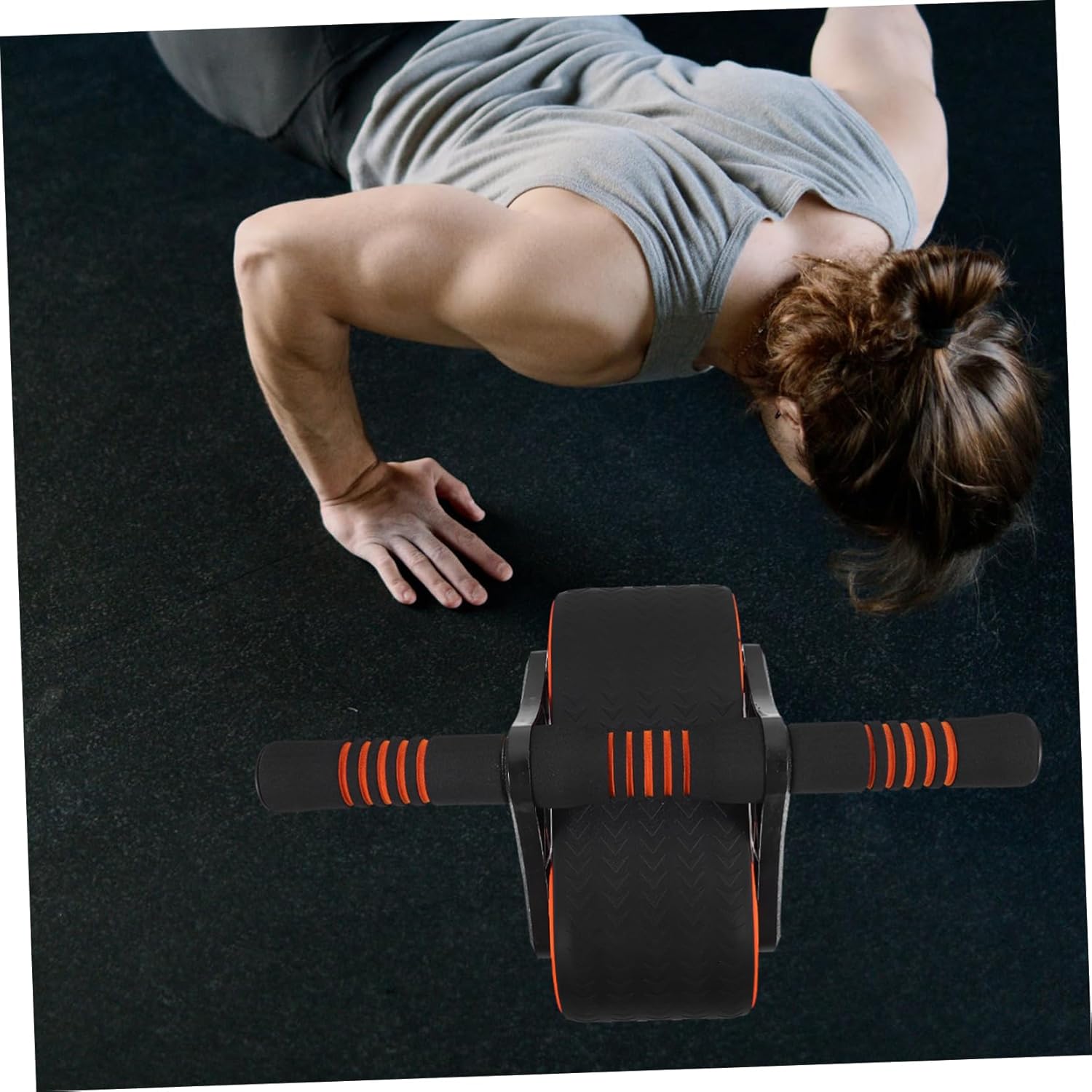 1Pc Rebound Abdominal Roller Wheel Fitness Equipment for Home Gym Durable Non Slip Design Stomach Workout Equipment for Beginners and Advanced Training