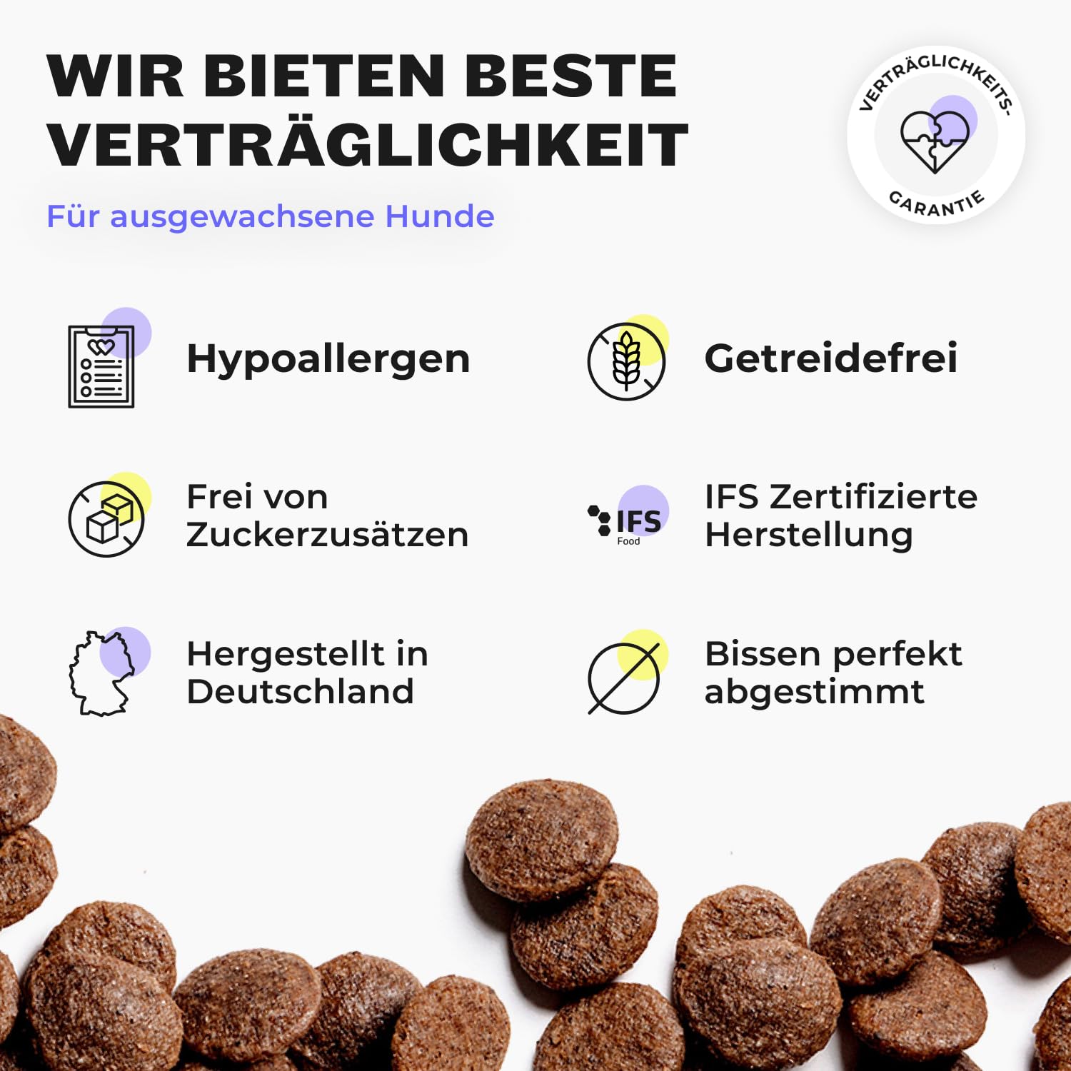 HEY HOLY Sensitives Hundefutter Pferd | Hypoallergenes, getreidefreies Hundefutter trocken für ernährungssensible Hunde | Maximale Verträglichkeit durch allergenreduzierte Rezeptur, natürliche Zutaten