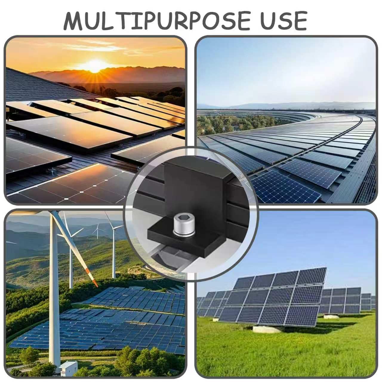 20 Stück Solarpanel Halterung Endklemmen, 35mm Aluminium PV Modul Klemmen Kit, Z-Halterung für Solarpanel Befestigung, Solarhalterungen Solarmodulhalter für Wohnmobil Flachdach Boot