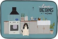 Vista 430 de Caroline's Treasures CK7824DDM - Tapete absorbente para secado de platos con diseño de bulldog inglés, rojo y blanco, para encimera de cocina, 14 x