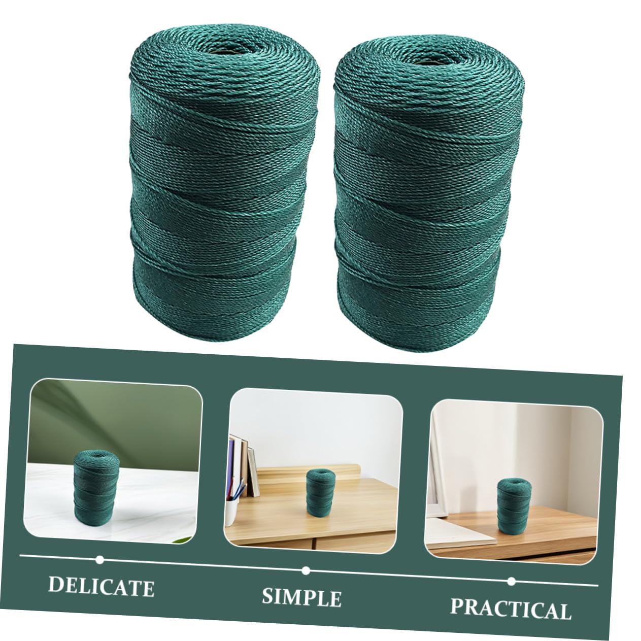 2 Piezas Cuerda de Nylon Resistente para Reparación de Redes de Pesca Cuerda Trenzada de Alta Tenacidad Ligera y Duradera para Agua y