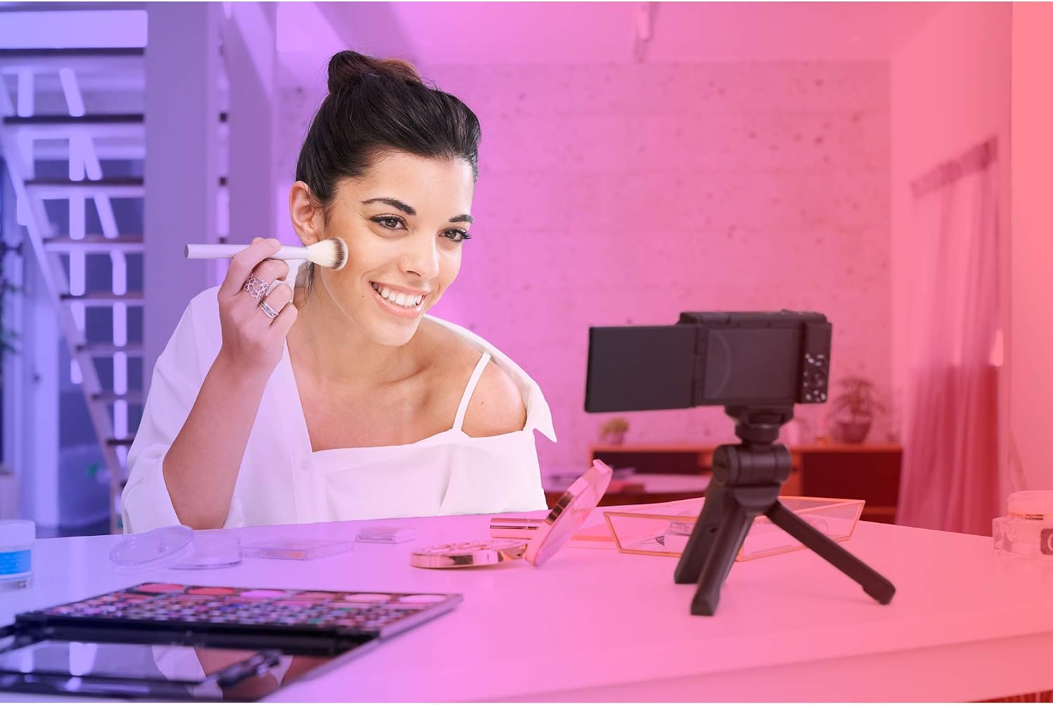 Black Friday 🔥 Sony Vlogger Kit ACCVC1 Including GP-VPT2BT Shooting Grip and Tripod with Bluetooth Wireless Remote Commander Bundle 64GB SDXC Memory Card + GBX Battery and Charger Compatible with NP-BX1
