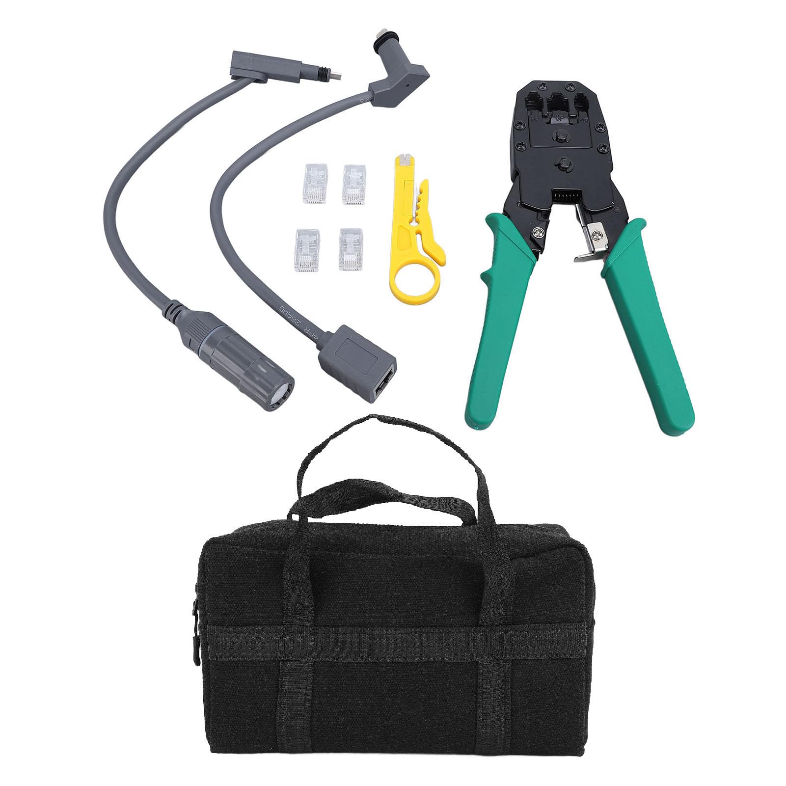 Jeffergarden Cavo Kit Adattatore SPX da Spina a RJ45, Connettore di Estensione Maschio Femmina per Router per Antenna Parabolica di Seconda Generazione, Connettori Ethernet Impermeabili, Accessori,
