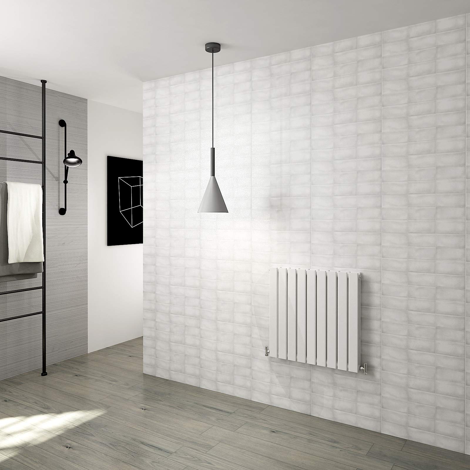 Horizontal Flat Panel Designer Radiator Central Heating White Rads Double 600x612mm