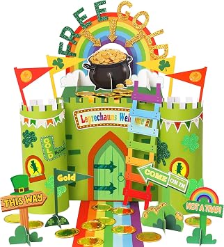RINOLY Leprechaun Trap Kit for Kids, St Patricks Day Leprechaun Traps