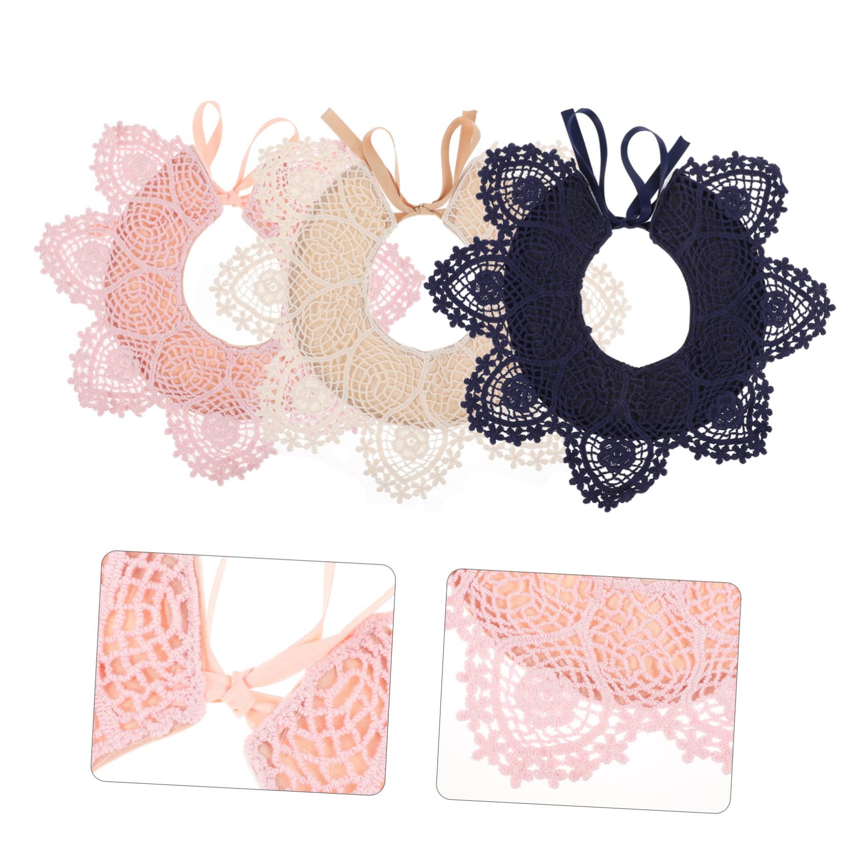 Babero Bandana para Saliva de Algodón, 3 Piezas para Niña