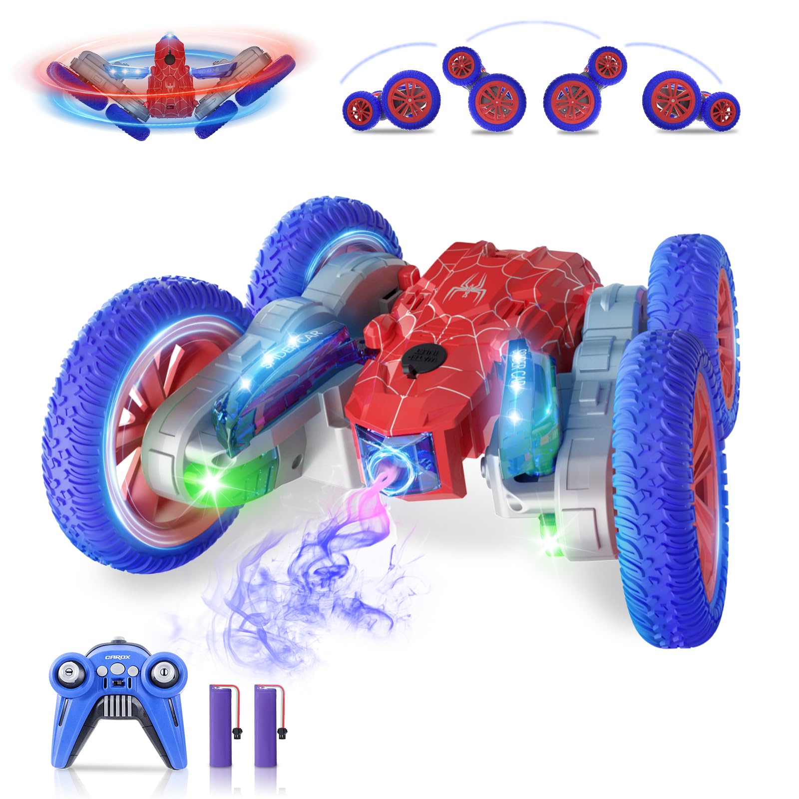 CYLION Macchina Telecomandata per Bambini, 2.4GHz 4WD Macchina Telecomandata Flip Doppio Laterale a 360° Radiocomandata per 3-12 Bambini