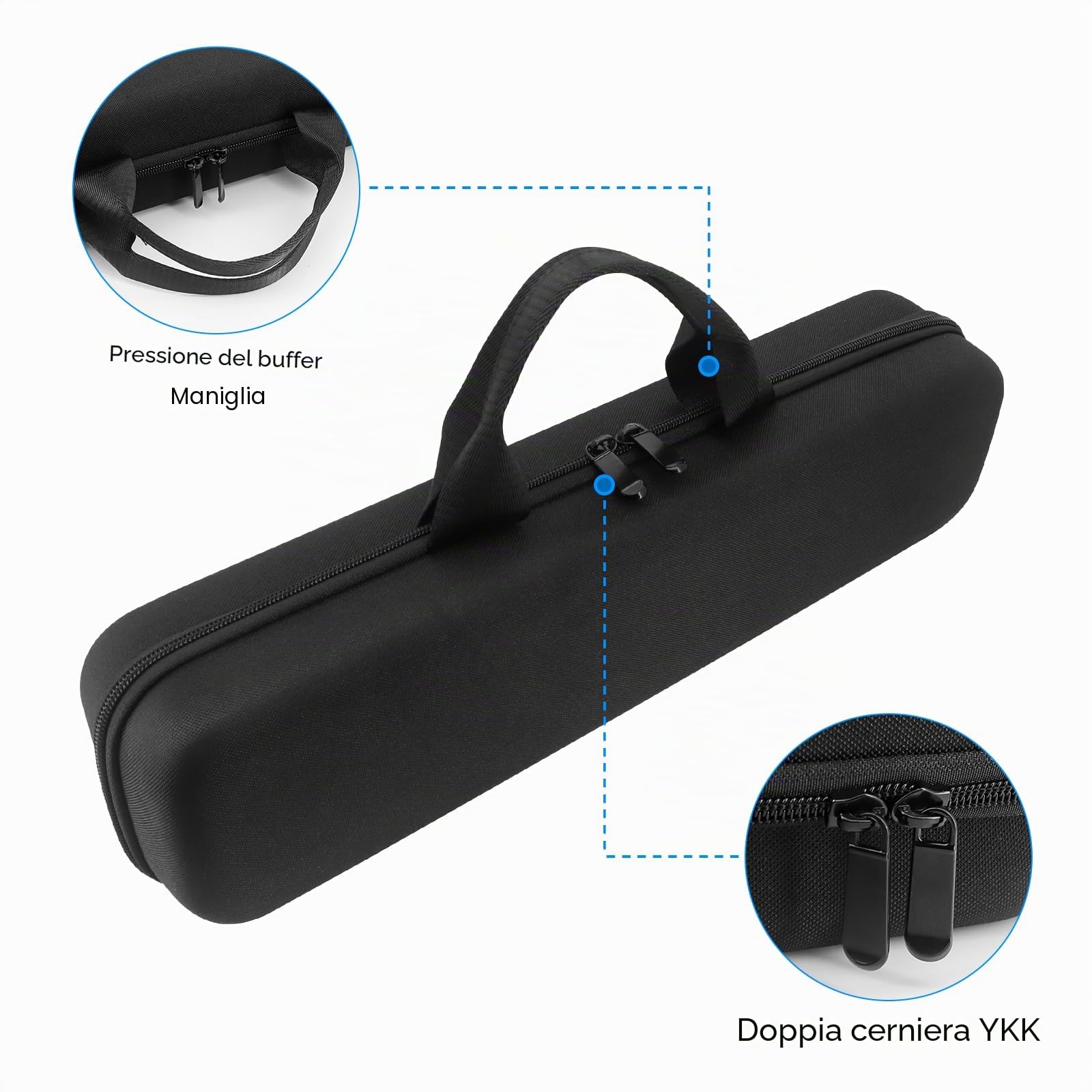 Custodia Compatibile con Dyson Airstrait Piastra per Capelli, Capacità di Aggiornamento Borsa Portaoggetti in Eva Borsa Portaoggetti da Viaggio