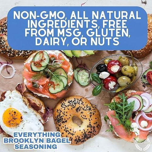 Miniatura 8 de Everything Bagel Seasoning | Mezcla de especias gourmet | Condimento artesanal | Sin OMG, fabricado en Estados Unidos | 1.9 oz | Todo natural | Lote