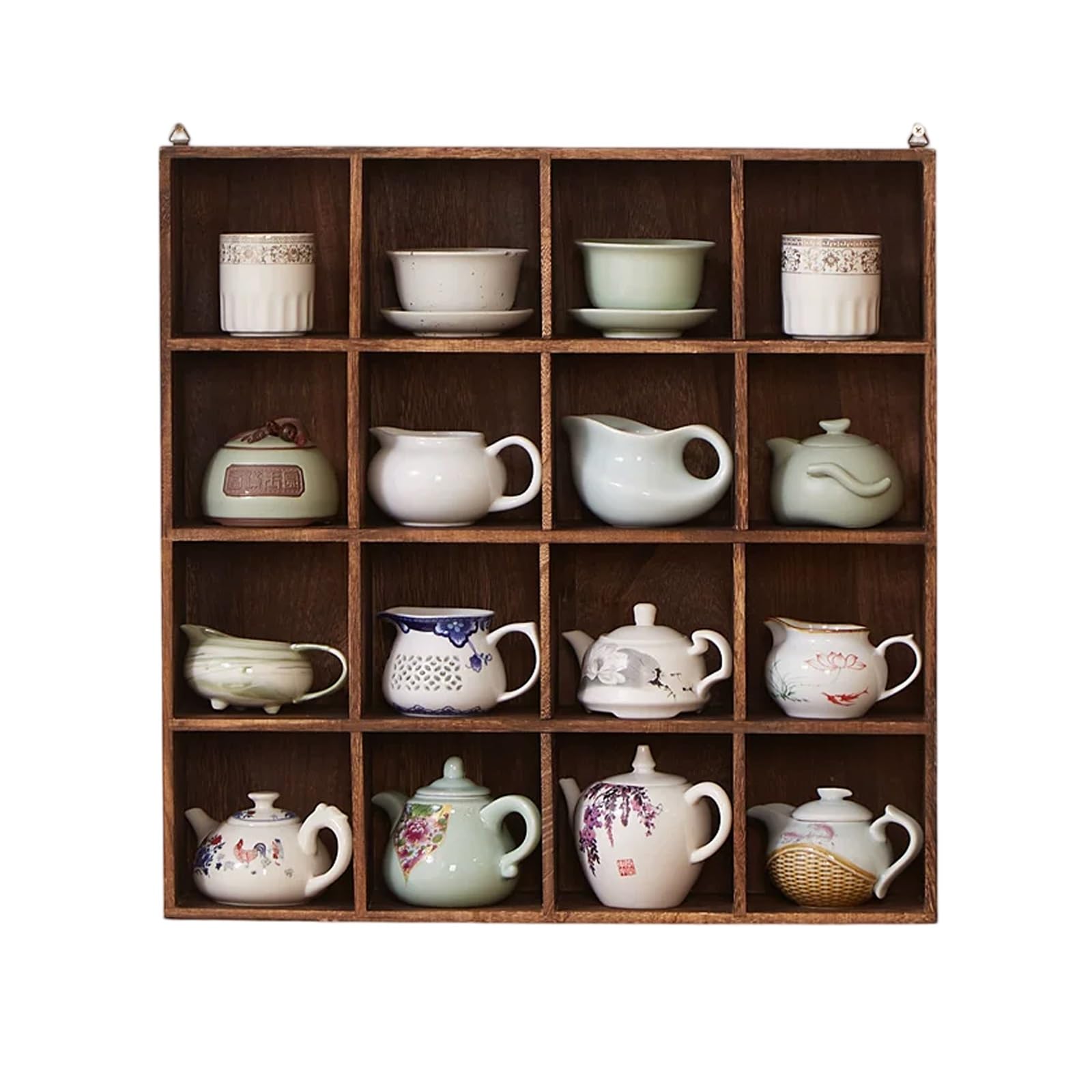 Wandvitrine mit Mehreren Fächern fürs Wohnzimmer,Wandregal für Schmuck,Hängendes Deko-Regal für die Küche,Dekorative Aufbewahrung fürs Arbeitszimmer,Zur Präsentation von Gläsern.