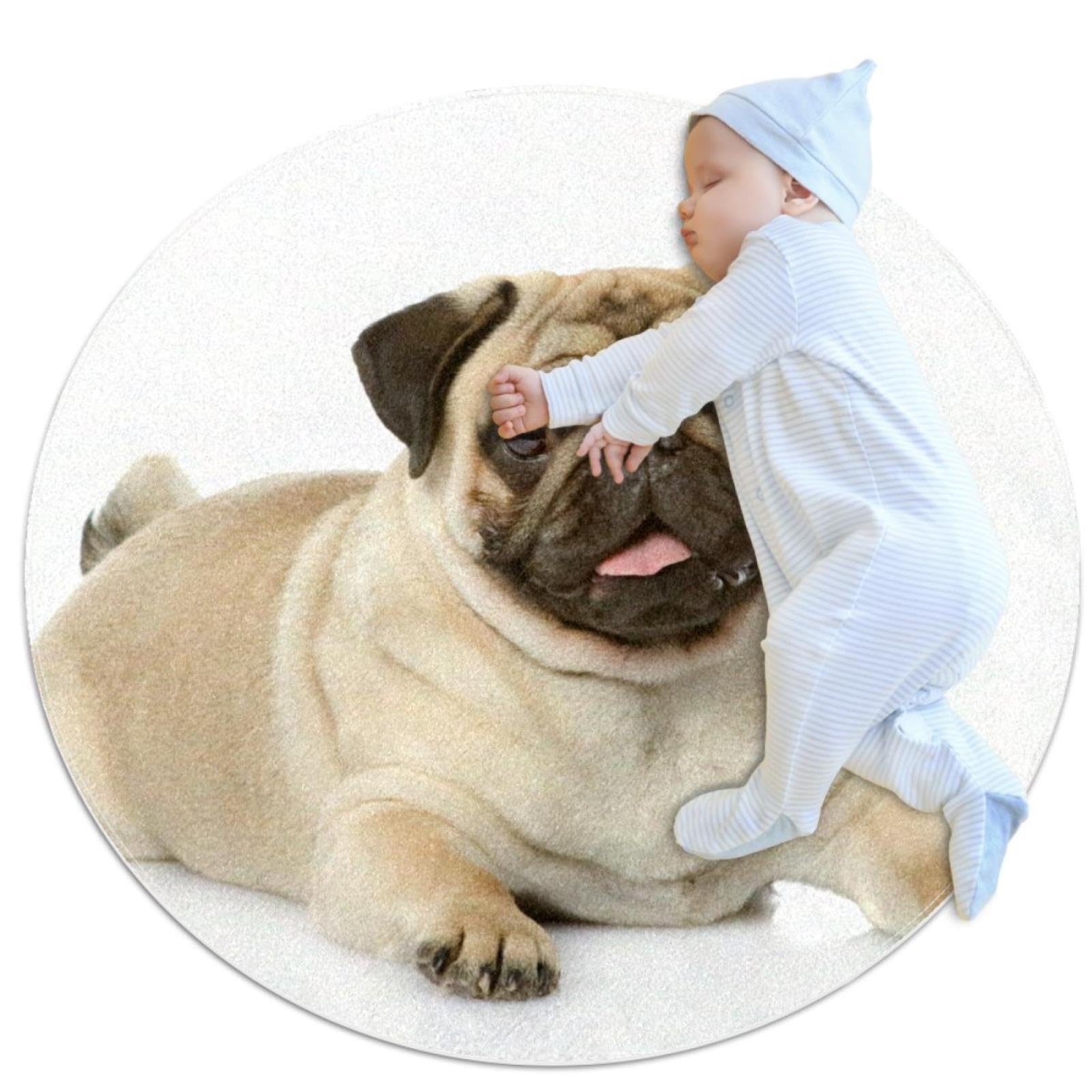 Tapis de salle de bain chiot allongé pour une décoration tendresse