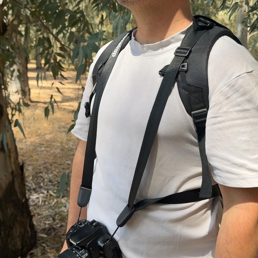 Camstrap Nomad, Zaino fotografico a mani libere con cinghia da viaggio, per fotocamere, reflex binocolo e drone