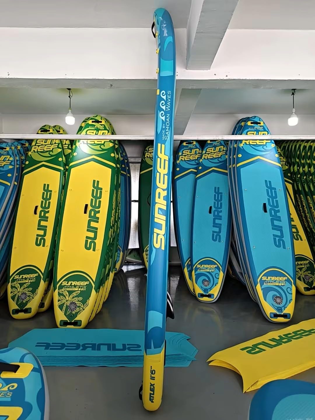 SUNREEF SUP 350cm 200kg Stand UP Paddle Board Sitz Set Surfboard aufblasbar 2in1 Blau